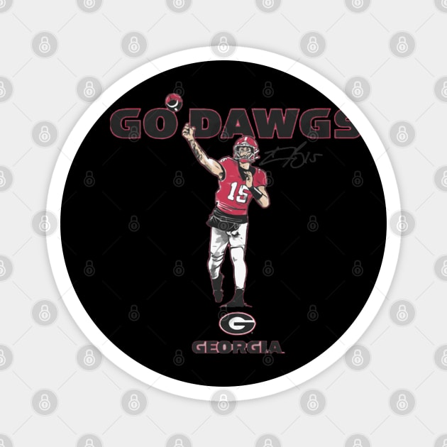 Carson Beck Go Dawgs Magnet by artbygonzalez